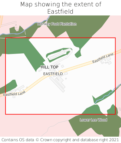 Map showing extent of Eastfield as bounding box