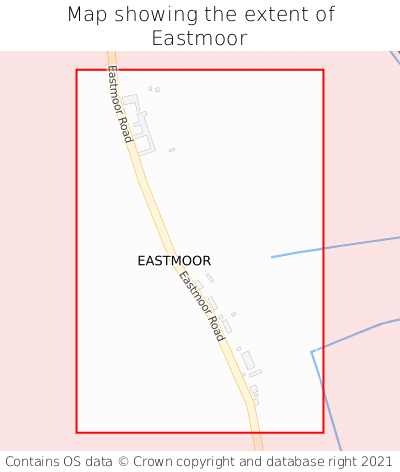 Map showing extent of Eastmoor as bounding box