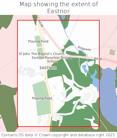 Map showing extent of Eastnor as bounding box