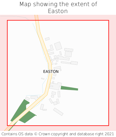 Map showing extent of Easton as bounding box