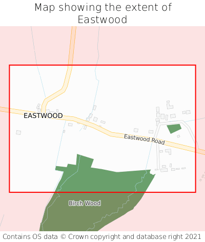 Map showing extent of Eastwood as bounding box