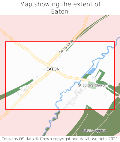 Map showing extent of Eaton as bounding box