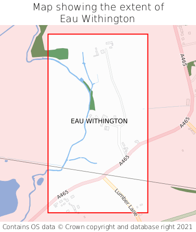 Map showing extent of Eau Withington as bounding box