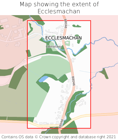 Map showing extent of Ecclesmachan as bounding box