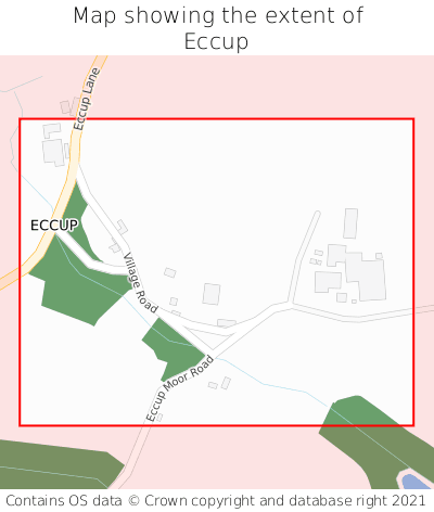 Map showing extent of Eccup as bounding box