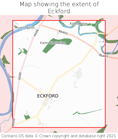 Map showing extent of Eckford as bounding box