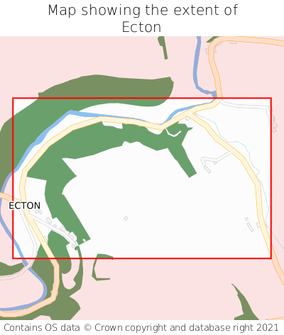 Map showing extent of Ecton as bounding box