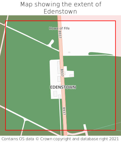 Map showing extent of Edenstown as bounding box
