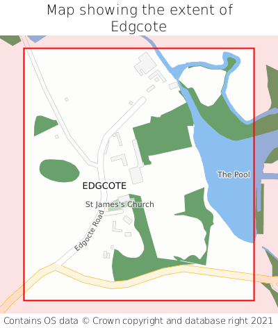 Map showing extent of Edgcote as bounding box