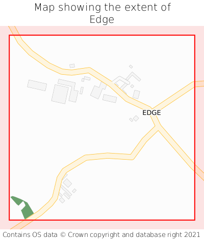 Map showing extent of Edge as bounding box
