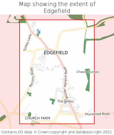 Map showing extent of Edgefield as bounding box