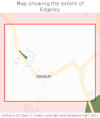 Map showing extent of Edgeley as bounding box