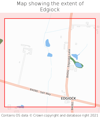 Map showing extent of Edgiock as bounding box