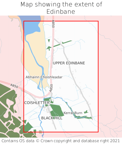 Map showing extent of Edinbane as bounding box