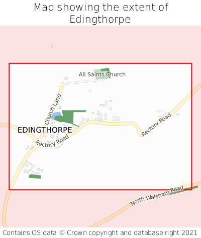 Map showing extent of Edingthorpe as bounding box