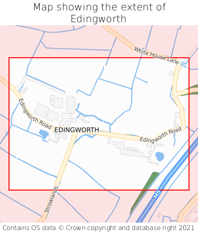 Map showing extent of Edingworth as bounding box