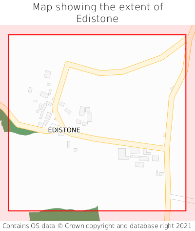 Map showing extent of Edistone as bounding box