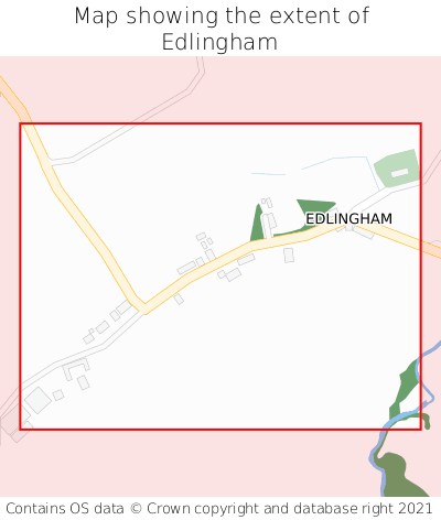 Map showing extent of Edlingham as bounding box