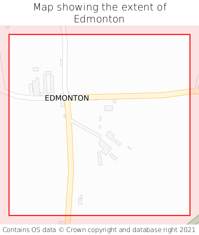 Map showing extent of Edmonton as bounding box