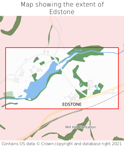 Map showing extent of Edstone as bounding box