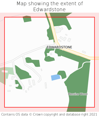 Map showing extent of Edwardstone as bounding box