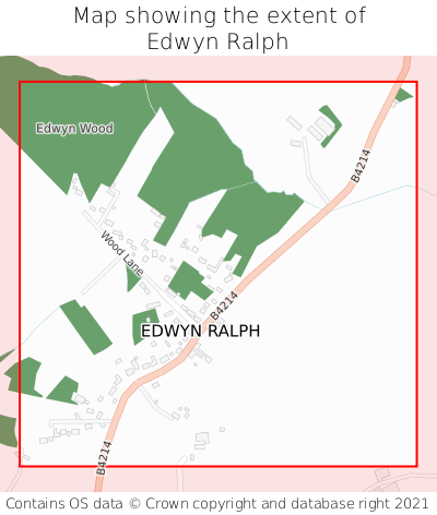 Map showing extent of Edwyn Ralph as bounding box