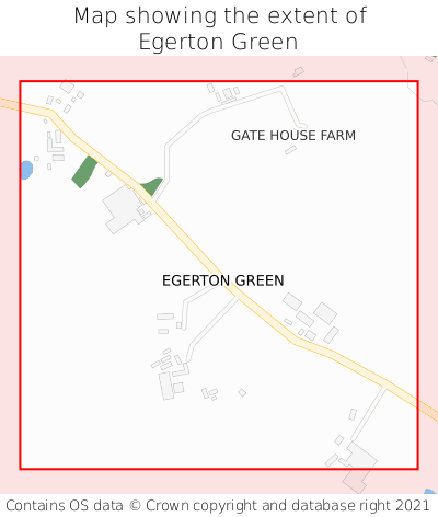 Map showing extent of Egerton Green as bounding box