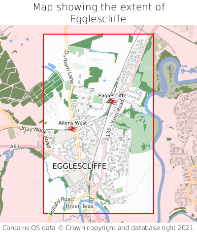 Map showing extent of Egglescliffe as bounding box