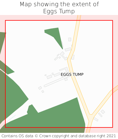 Map showing extent of Eggs Tump as bounding box