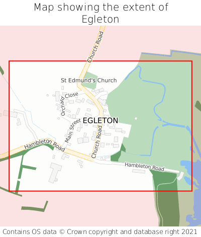 Map showing extent of Egleton as bounding box
