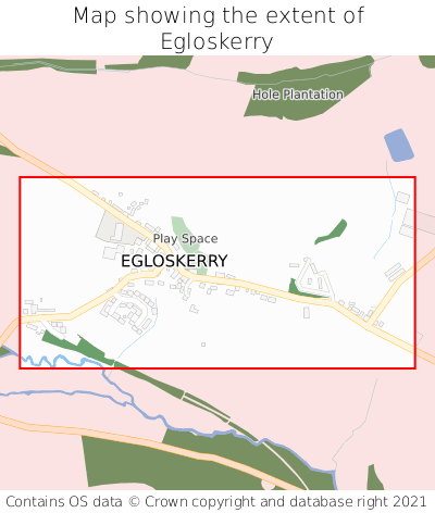 Map showing extent of Egloskerry as bounding box