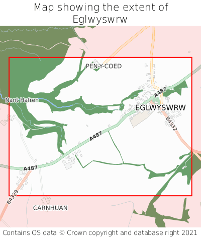 Map showing extent of Eglwyswrw as bounding box