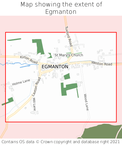 Map showing extent of Egmanton as bounding box