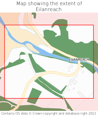 Map showing extent of Eilanreach as bounding box