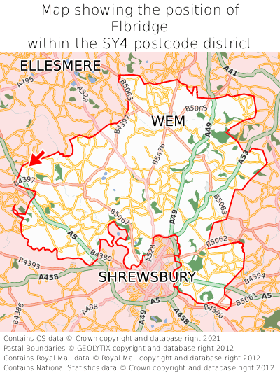 Map showing location of Elbridge within SY4