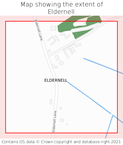 Map showing extent of Eldernell as bounding box