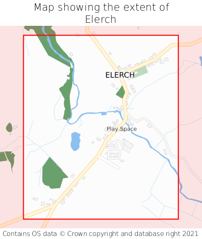 Map showing extent of Elerch as bounding box