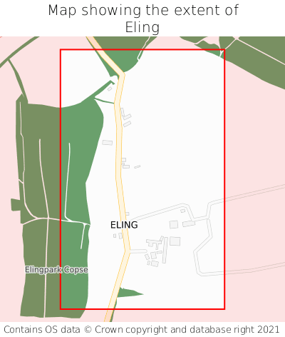 Map showing extent of Eling as bounding box