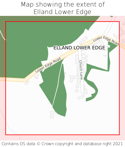 Map showing extent of Elland Lower Edge as bounding box