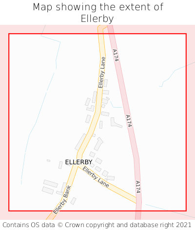 Map showing extent of Ellerby as bounding box