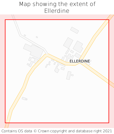 Map showing extent of Ellerdine as bounding box