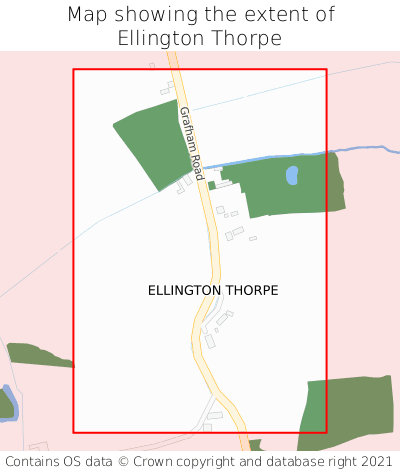 Map showing extent of Ellington Thorpe as bounding box