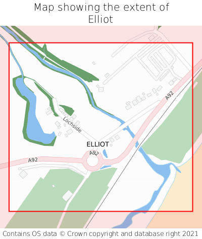 Map showing extent of Elliot as bounding box