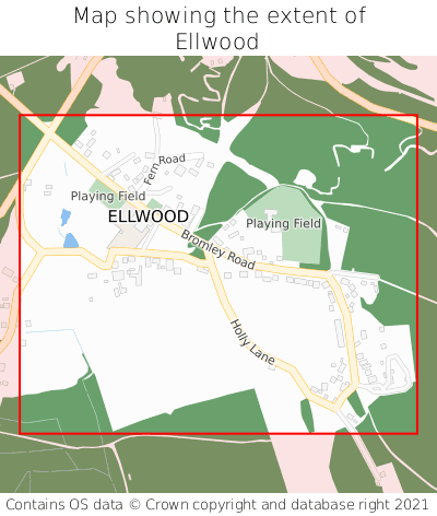 Map showing extent of Ellwood as bounding box