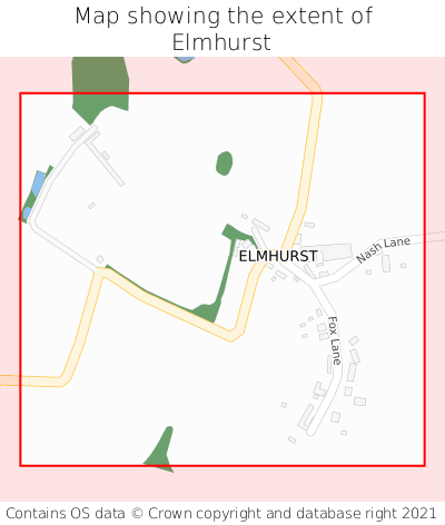 Map showing extent of Elmhurst as bounding box