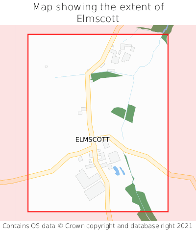 Map showing extent of Elmscott as bounding box