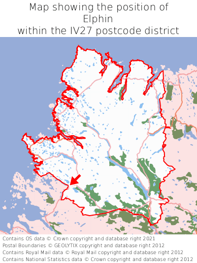 Map showing location of Elphin within IV27
