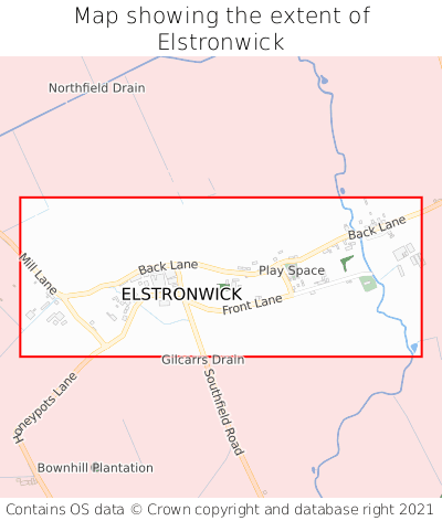 Map showing extent of Elstronwick as bounding box