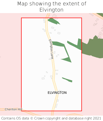 Map showing extent of Elvington as bounding box