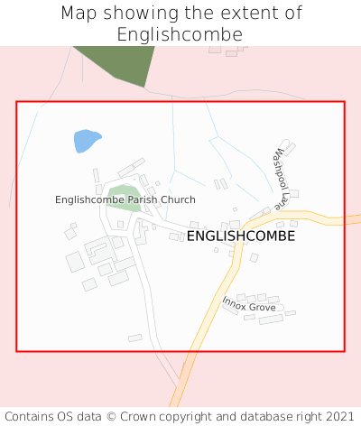 Map showing extent of Englishcombe as bounding box